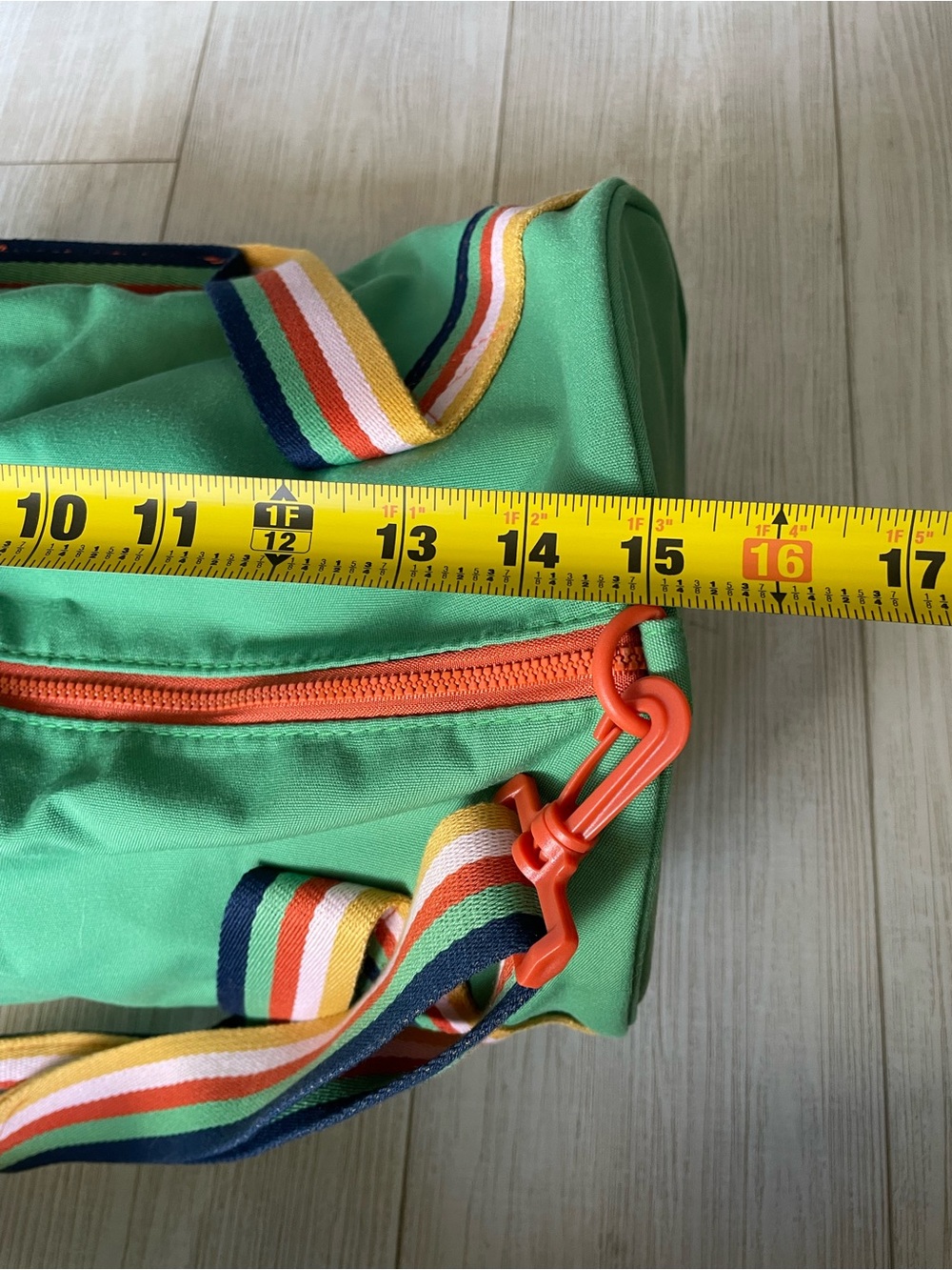 wild fable Green Canvas Duffle Bag with Multicolor Straps - Picture 6 of 8